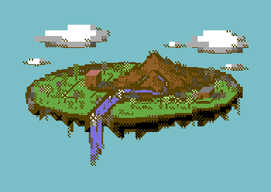 "Flat Floater" by jab, C64 PETSCII. Cute! csdb.dk/release/index.…