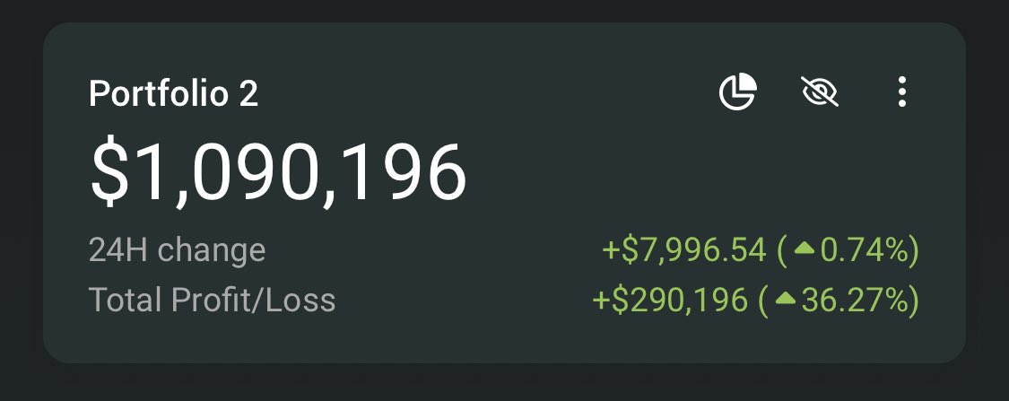 The screenshot below IS NOT my portfolio.

It shows how easy it is to simulate $1mn portfolio and be deceived by “fake” millionaires who want to sell you consulting services or investment opportunities.

Perception is not always reality.

Be careful out there friends 🤝🏻