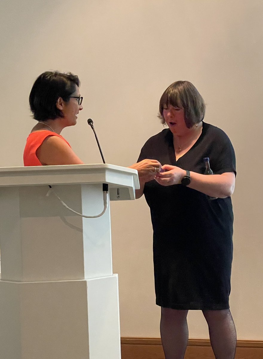 Great oration by Ruth Murphy on interface between dermatology and rheumatology in paediatric patients. Here receive the Society’s medal from president Monika Saha.