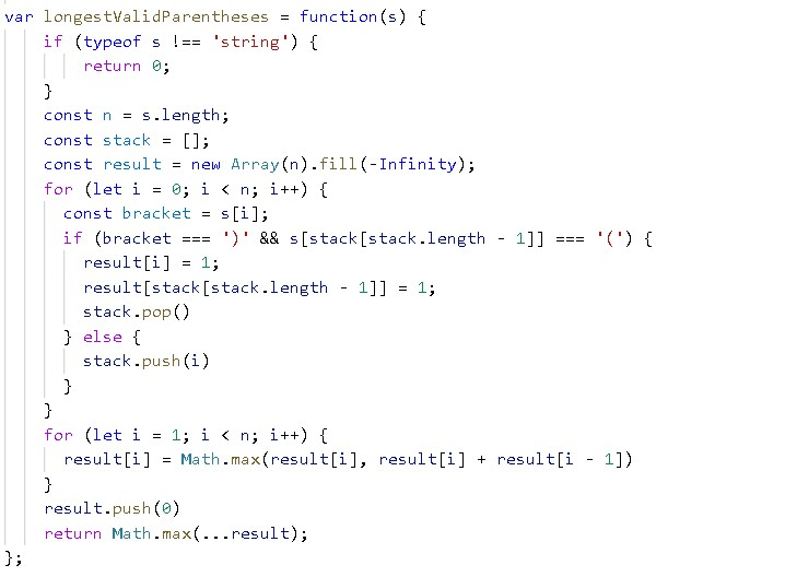 cordial_shubh's tweet image. #365dayscodingchallenge
Day 37 of 365 (Longest Valid Parentheses - Leetcode -Javascript) #consistent #leetecode #hackerrank #codechef #hackerearth #javascript #python #java #dsa
Ig: cordial_shubh