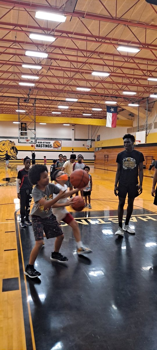 Future Alief basketball players. Basketball camp at Hastings featuring Hastings, Elsik and Taylor coaches. <a href="/Alief_Athletics/">Alief ISD Athletics</a> <a href="/ATaylorHS/">Alief Taylor High School</a>