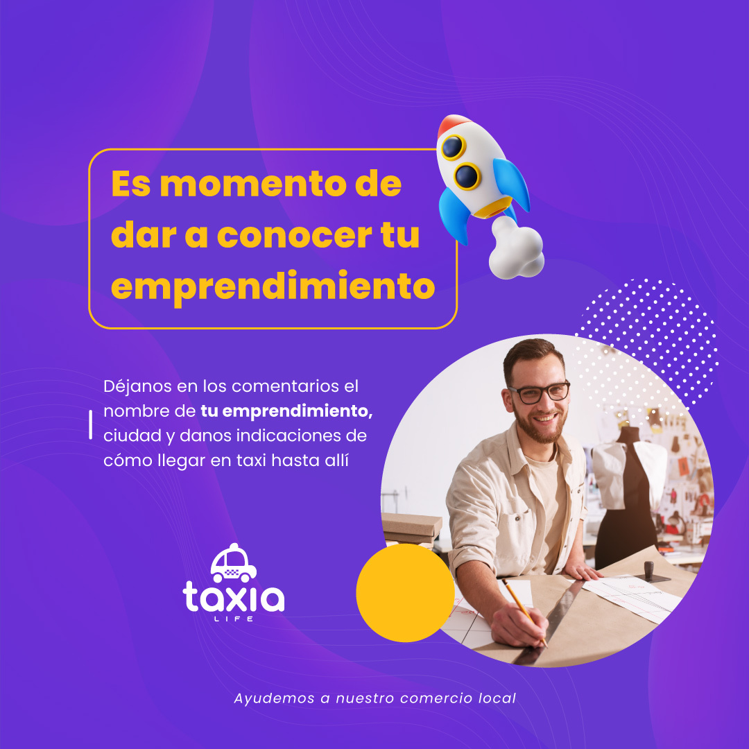 ¡Hey amigo #empredendor, compártenos tu proyecto y déjanos indicaciones de cómo llegar a ti! #Emprendimiento #LocalApoyaLocal #ServicioDeTaxi 🚕