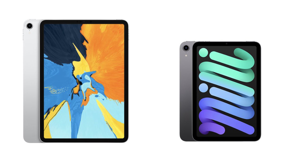 TailosiveTech's tweet photo. Which would you rather have?

2018 iPad Pro: https://t.co/wVbqheTNeH
-Face ID
-120hz
-11” Display
-A12X
-$397

2021 iPad mini: https://t.co/evPbqVdV0v
-Touch ID
-60hz
-8.3” Display
-A15
-$400

Either way, when you find iPads this good for this cheap, don’t buy new. https://t.co/i3XaPLOgx7