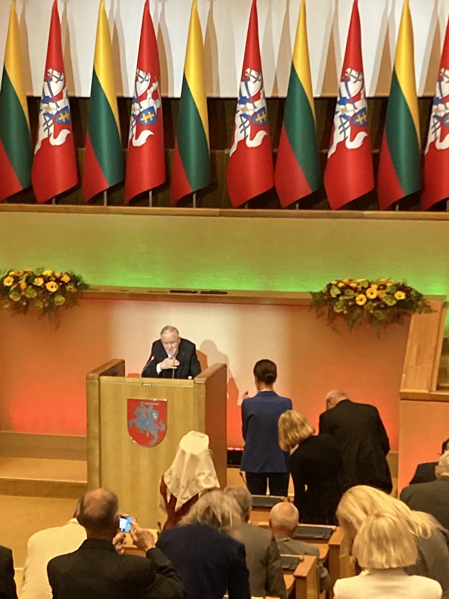 inger_buxton's tweet photo. Honoured to participating as Sąjūdis celebrate 35 years today in @LTSeimas - through courage, love and determination enabling a democratic and free Lithuania 🇱🇹 https://t.co/TmSj0qNnZx