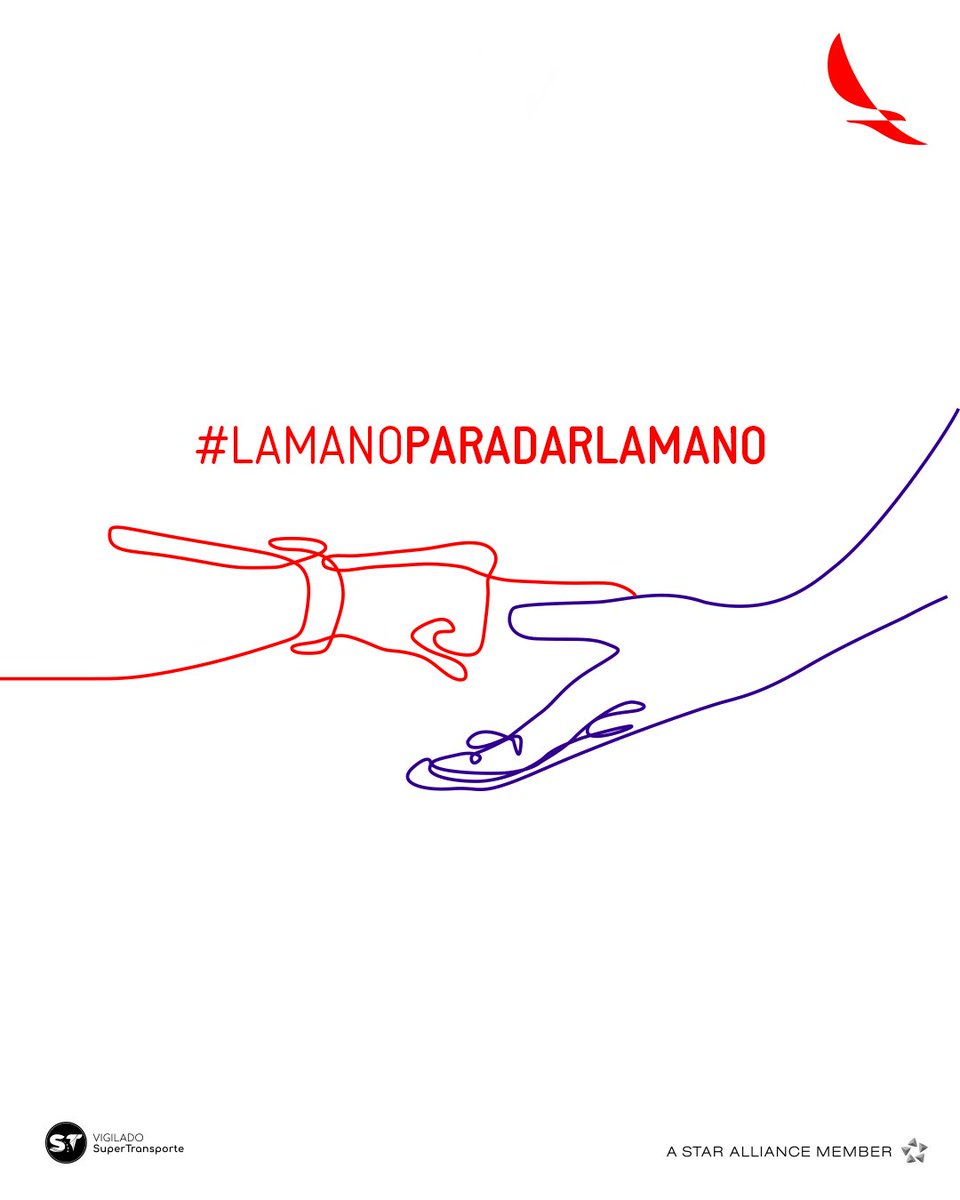 avianca's tweet photo. No importa el color de nuestros aviones,  ni nuestro uniforme 💙❤️ , en el cielo somos uno ✈️. A nuestros compañeros de @LATAM_CO nuestra solidaridad y apoyo. ¡No más agresiones! 🚫. Respeto y armonía. #LaManoParaDarLaMano https://t.co/F7I27msLSU