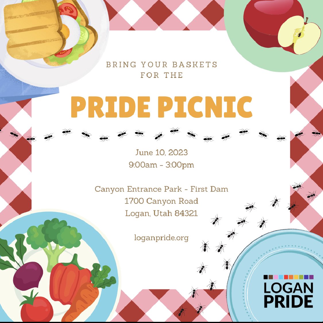 loganprideUT's tweet photo. Please join us next Saturday June 9th at First Dam for our Pride Picnic! We’d love to see you there!

#loganptide #loganutah #pride #love #lgbtqiaplus #picnic https://t.co/EODhTFB0Bv