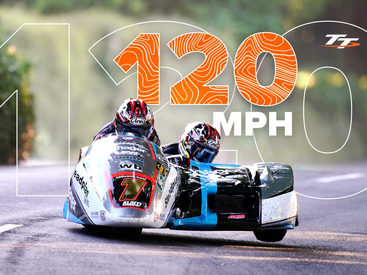 History! The Birchall brothers set the first ever 120mph of the TT Course on three wheels. What a way to mark 100 years of Sidecars at the Isle of Man TT Races! 120.357 

#TT2023