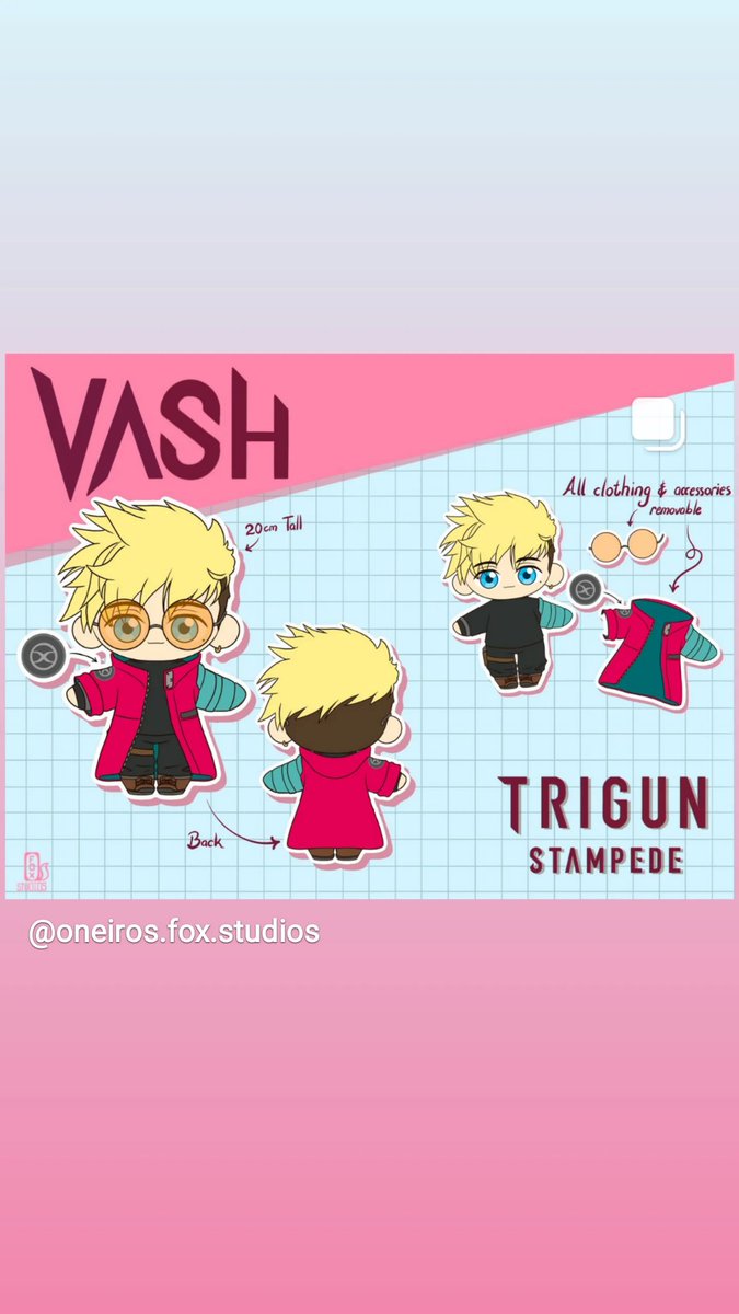 Mythofdreams's tweet photo. Another day, another reminder that this little guy is up for grabs on my Kickstarter right now!! 
https://t.co/uP1hUZYpeD
#TRIGUN #TRIGUNSTAMPEDE #chibivashplush #trigunplush https://t.co/0pgx4wVQWE