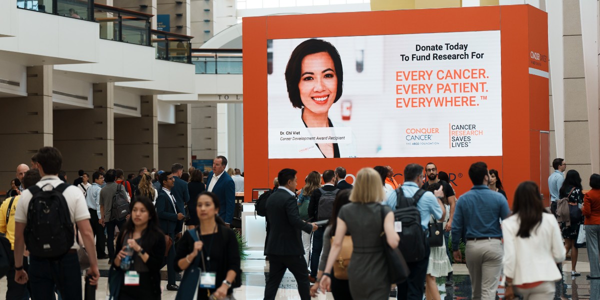 ConquerCancerFd's tweet photo. #ASCO23 REMINDER: Stop by the #ConquerCancer Donor Desk and lean how you can help cancer conquerors around the globe. #WeConquerCancer https://t.co/Z7hJp7K3vc