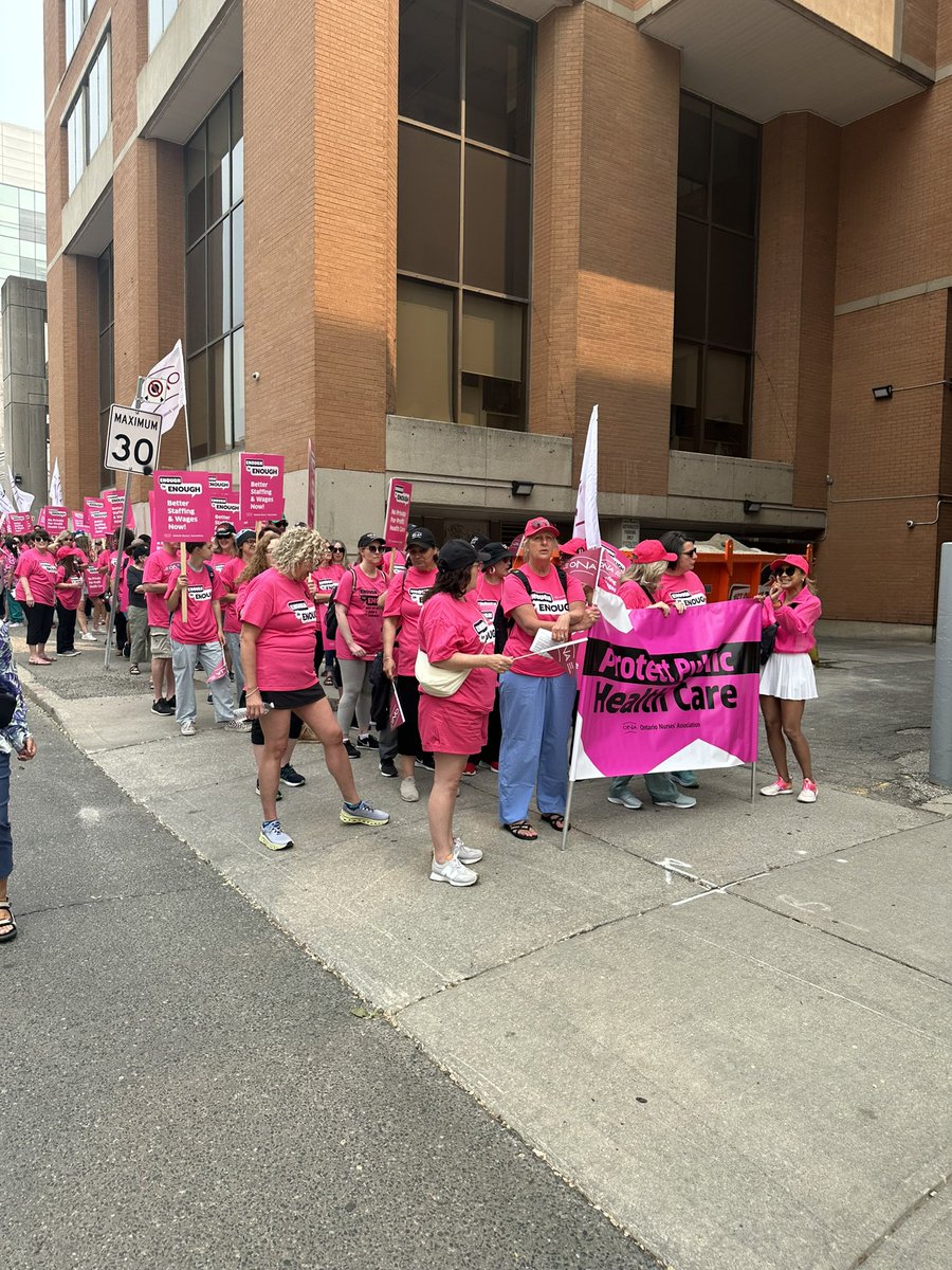 Joining other community stakeholders to raise the voice of nurses saying enough is enough!  Nurses care for the people of Ontario. Does @fordnation or @SylviaJonesMPP? #supportnurses.