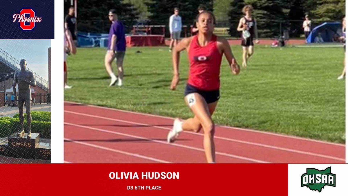 OberlinSchools's tweet photo. Oberlin FRESHMAN, Olivia Hudson, finishes 6th in the whole state in D3 400m. Future 🐐 loading! https://t.co/uwceRjlov5