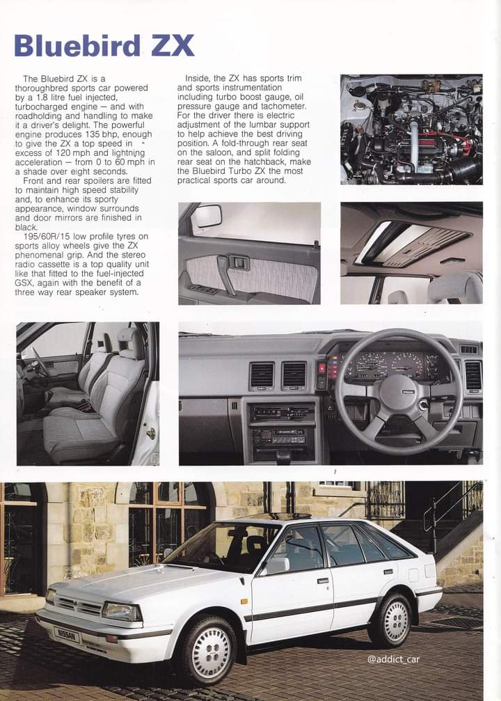 Nissan Bluebird hatchbacks and saloons were rolling out of the