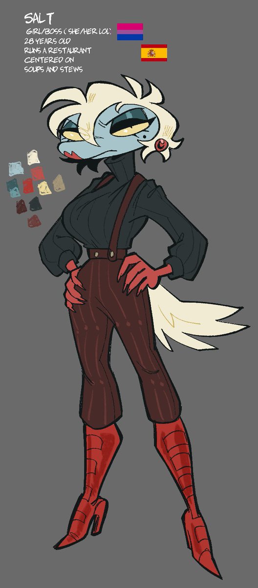 DymeArachnyd's tweet photo. Salt
- Based off the red footed booby
- Stern, determined, mature, neat
- Loves culinary arts, fashion, drama films, tea time with her bestie Minerva, interior design and (her guilty pleasure) scones https://t.co/VDPUPUtefv