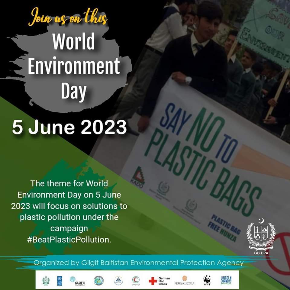 PlasticFreeGLT's tweet photo. Join us on this World Environment Day (5th June, 2023).

@SamreenLiaqat @6cfbbe7239de41f
@GB_EPA
@PakEPAIslamabad #WorldEnvironmentDay2023
#gbepa #plasticfreegilgit https://t.co/zOjbs2yvVV