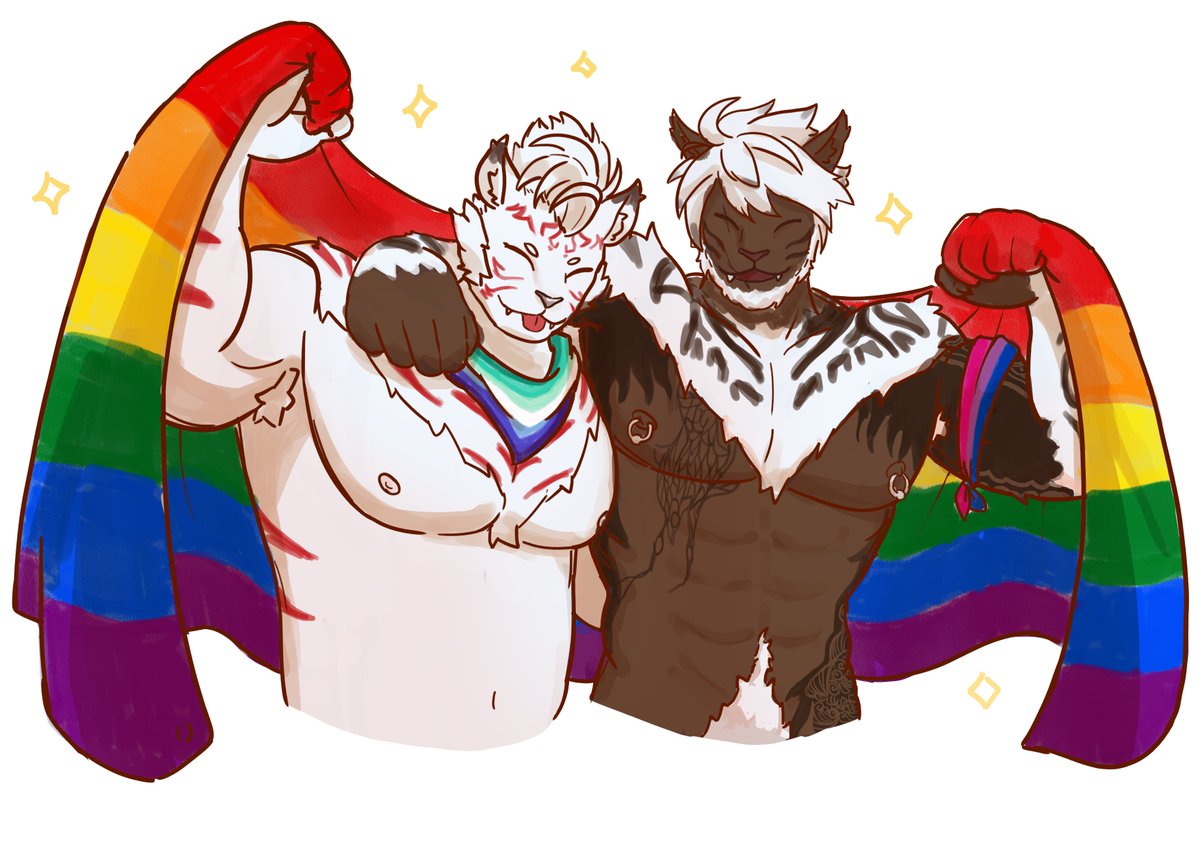 'quick' sketch to celebrate pride month O/ ✨🏳️‍🌈✨