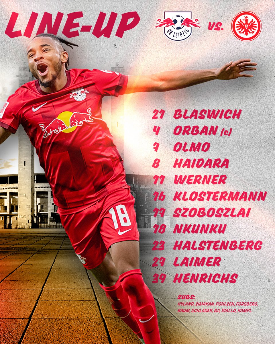 RBLeipzig_EN's tweet photo. Our side for the DFB-Pokal final! 📋

#RBLSGE https://t.co/niqAXOYfb3