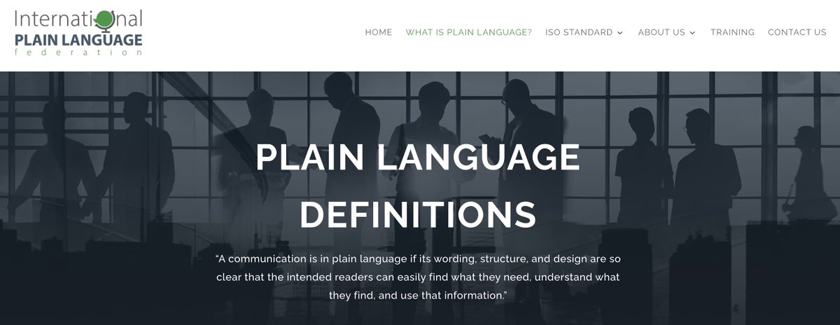 legalwritingpro's tweet image. Stop the presses! Yet another entity is rolling out a #PlainLanguage rule.

Maybe start internally? One principle is to use parallel structure. This definition does not. 

Maybe &quot;FIND WHAT they need, UNDERSTAND WHAT they find, and USE WHAT they learn&quot;?