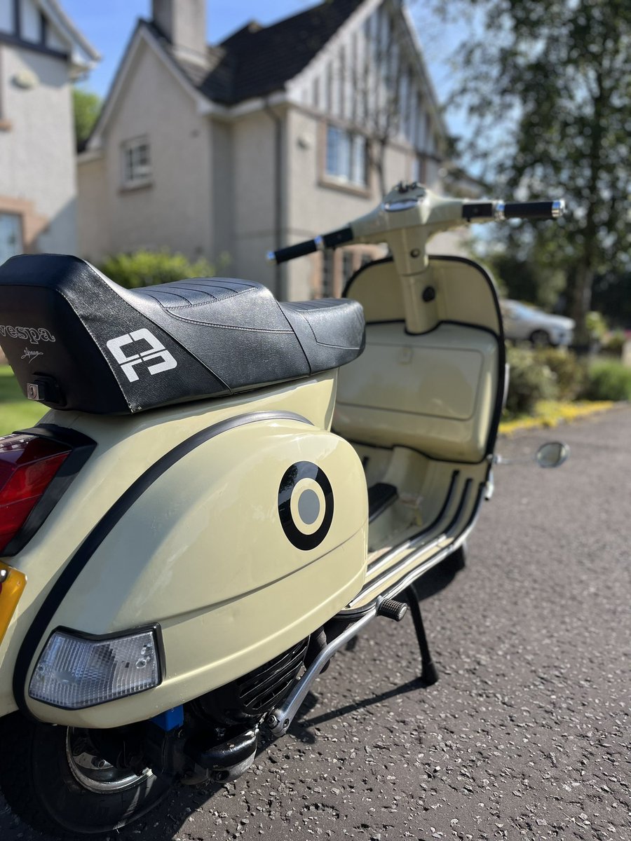 robert2burns's tweet photo. Patient ready to leave the clinic… been a Labour to get to this point… but really happy with how she performs now… #vespa #P200 #2strokefullthrottle https://t.co/EVSMTrT0ES