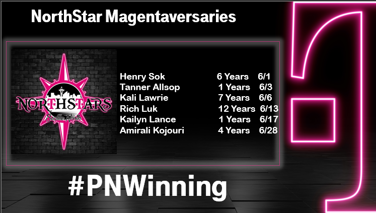 Shout out to the #NorthStars celebrating a #Magentaversary in June! Thank you for all you do!