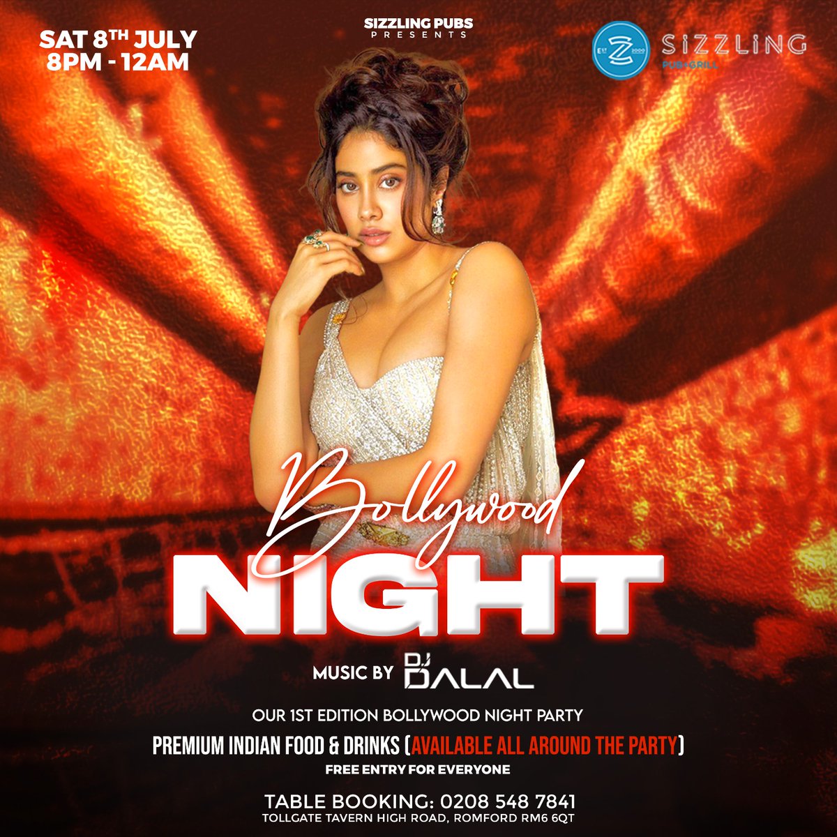 #London Fam see you 8th July #Saturday at Sizzling Pub & Grill ♥️

Tickets: eventbrite.com/e/bollywood-ni…

#bollywoodnight #djdalallondon #sizzlingpub&grill #sizzlingpubgrill #sizzlingpubandgrill