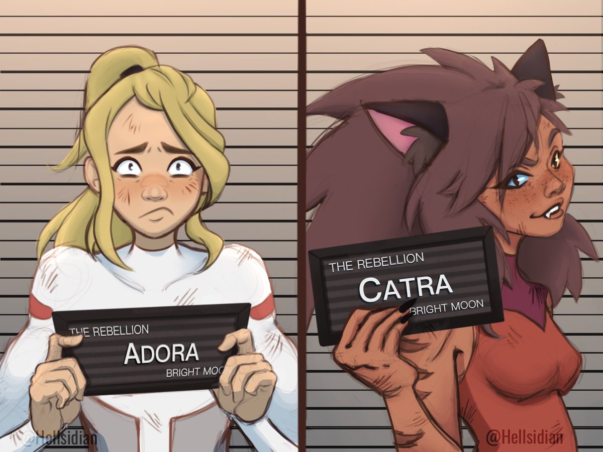 They got into a fight and were arrested for destruction of private property…. #catradora #Shera #catra #adora