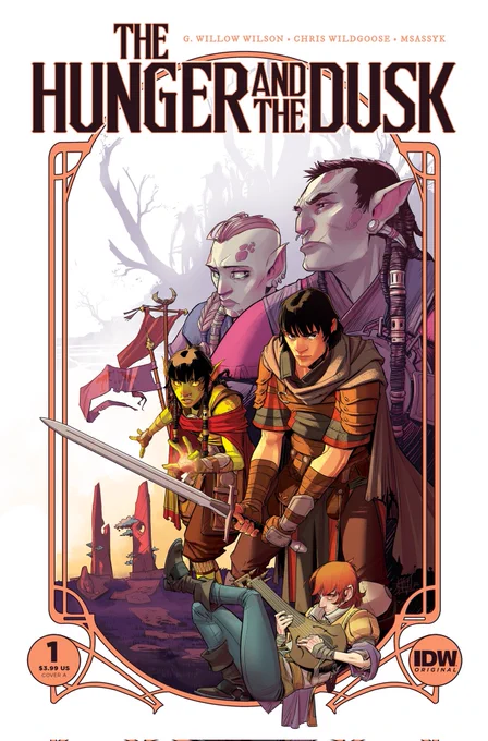 Working on variant cover for   The Hunger and The Dusk!  Humans & Orcs are mortal enemies. Can they survive when the fearsome Vangol arrive & the two are forced into alliance? First issue on sale 7/12!  Cover below is by  & the writer is  