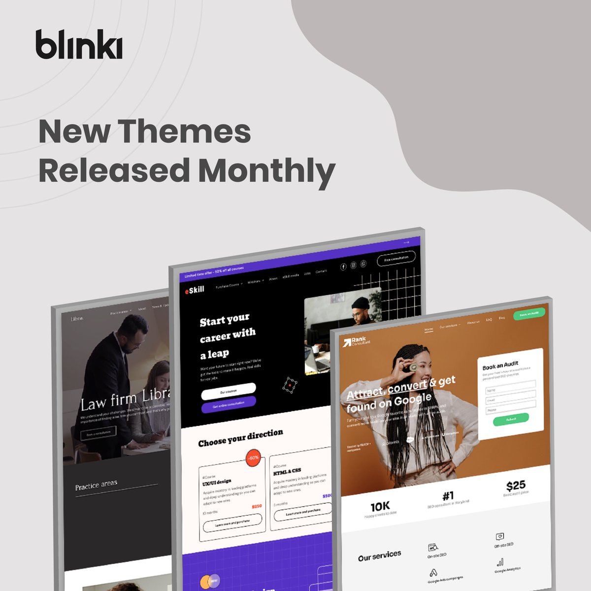 joinblinki's tweet photo. Get your website up and running in no time with our pre-built templates!
. 
Join Blinki: https://t.co/2RvnxrDn0Q 

#joinblinki #blinki #webtempletes #websitebuilder 
#Wembley #Grealish #MCIMUN #Casemiro #Rashford #webdesign #withoutcode
📷 https://t.co/DxbgMVEhv1