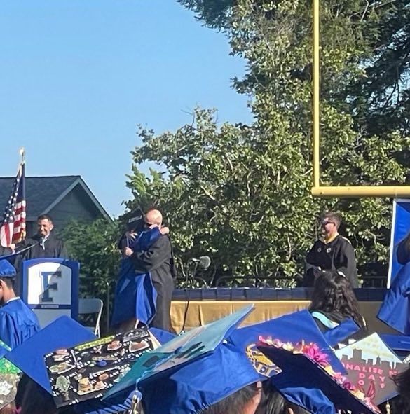 The two best moments of my teaching career at Foothill have been giving a diploma two each of my daughters (Grace ‘21/Ava ‘23). Yesterday was one of those great moments. Gonna miss having them on campus; it’s been a great 6 years. #Girldad #emptynester