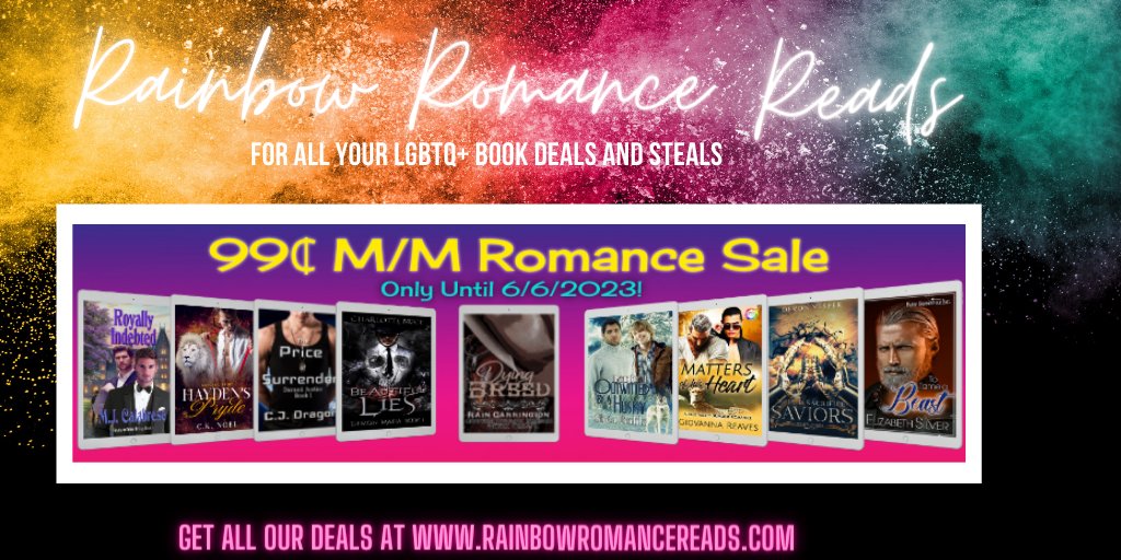 rainbow_reads's tweet image. Get all our all our deals at rainbowromancereads.com 

#BookDeal #BooksOfInsta #InstaBook #ReadersOfInsta #igReads #MMReads #AuthorsOfInstagram #99cent #AuthorsOfInsta #MMRomance #RainbowRomanceReads @avrilMariaPA