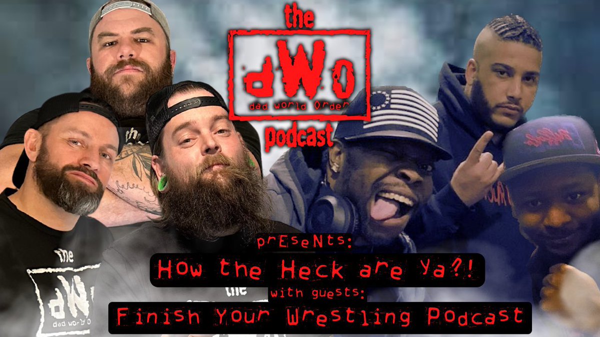 FYWrestlingPC's tweet photo. Us here @FYWrestlingPC will be traveling over to @dWo_podcast real soon, and weโre coming with dad jokes of our own! Time to shake up the culture a bit! โ๐ฝ๐ค๐ฝ#FinishYourWrestling #DadWorldOrder #ProWrestling #RoundTwo #TheSequel https://t.co/WgS2zmVsr6