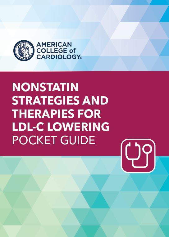 ACC recently created a pocket guide on nonstatin strategies &amp; therapies for lowering LDL-C cholesterol. This tool guides clinician decision-making on the optimization of statin therapies in accordance w/ clinical guidelines &amp; practical guidance. bit.ly/3LzokFI