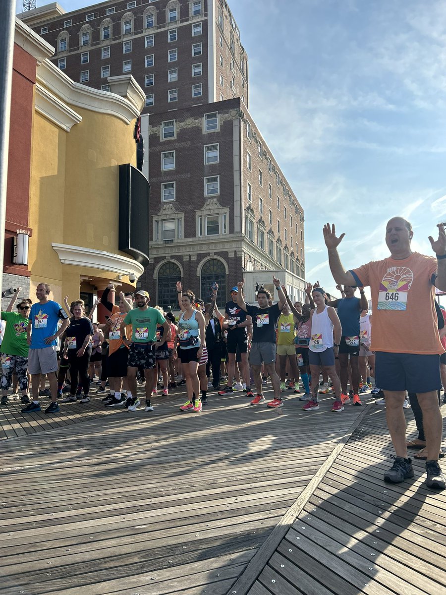 ACMarathon1's tweet photo. There’s nothing like ☀️ &amp; sand 🏝️ on race day at the Bungalow Boardwalk 5 Miler! #runac #runtothebeach #beachvibes #downtheshore #bungalowbeachrun https://t.co/sWxhk56g0g