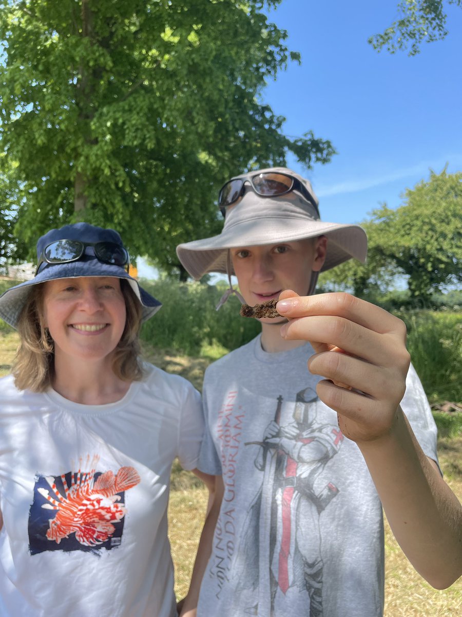 TheDigVenturers's tweet photo. Today’s teenage archaeologists are nailing it. Yup, Freddy’s found a nail 😜

#soultondig https://t.co/77y9Wksszc