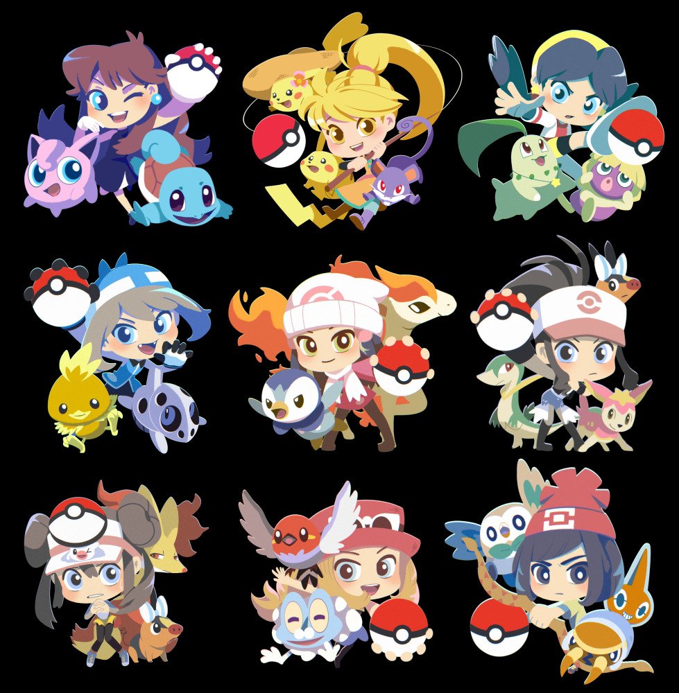 yiyun_1997's tweet photo. Drew lots of pokespe girls... https://t.co/eIJrnqpirR