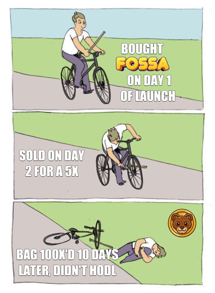 Don't be like this guy.

Hodl your $FOSSA.