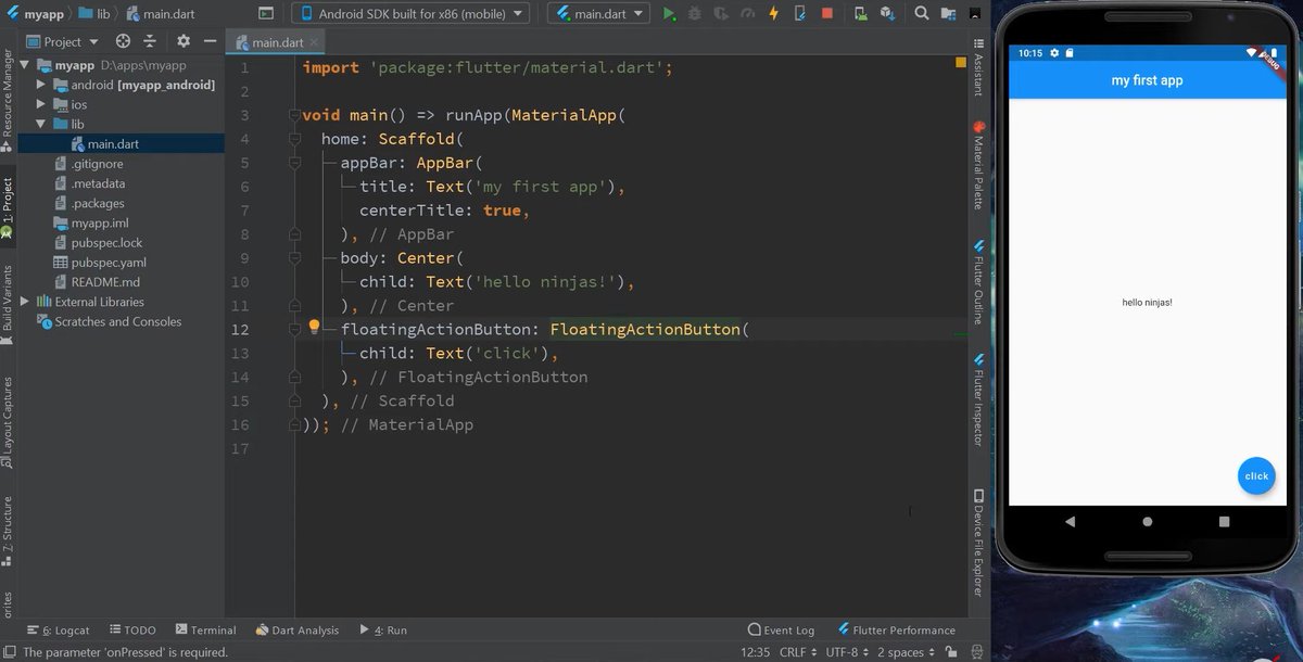 Day 3: Today I learned about Scaffold and AppBar Widgets in Android Studio  
#60DaysOfLearning2023 
#LearningWithLeapfrog 
#LSPPD3