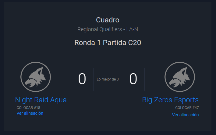 TeamNightRaid's tweet photo. Night Raid tiene BYE, y Night Raid Aqua en espera de comenzar la primera ronda.
#GoNightRaid https://t.co/CqMzEeloht