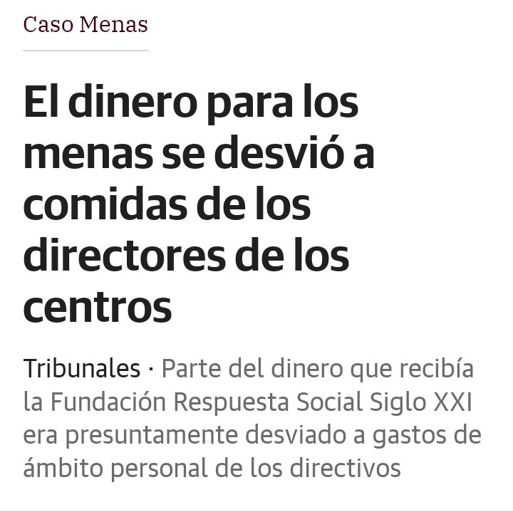 elpaiscanario's tweet photo. "El dinero para los menas se desvió a comidas de los directores de los centros" https://t.co/W4XYqu0y0m