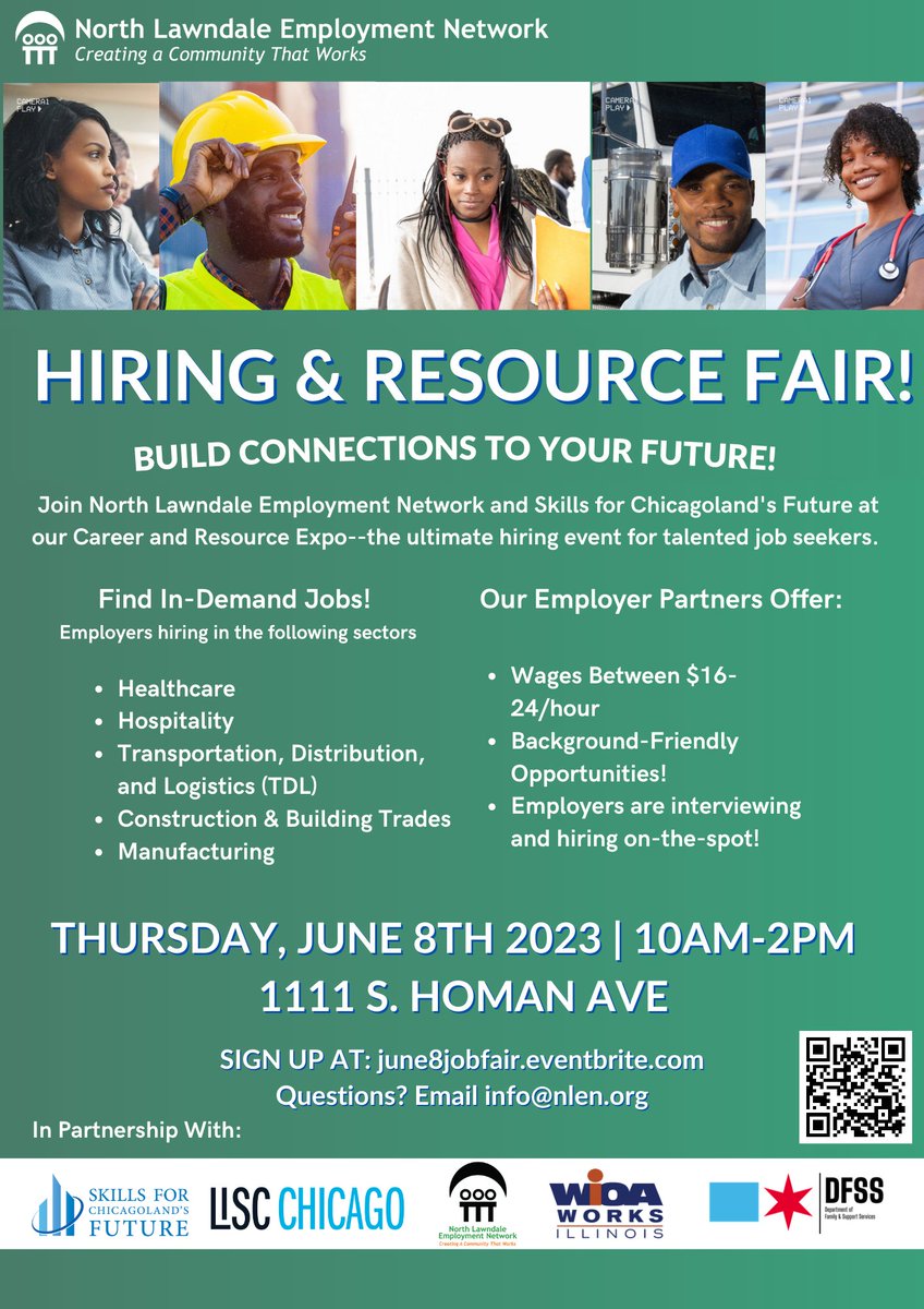 NLEN_Jobs's tweet photo. Our Hiring & Resource Fair in partnership w/ .@SCFJobs is less than a week away!
Build connections to your future by reserving your spot today: https://t.co/3Of9pj6PYa
#hiring #nowhiring #jobfair #hiringfair #creatingacommunitythatworks https://t.co/ESAfvqyjKu