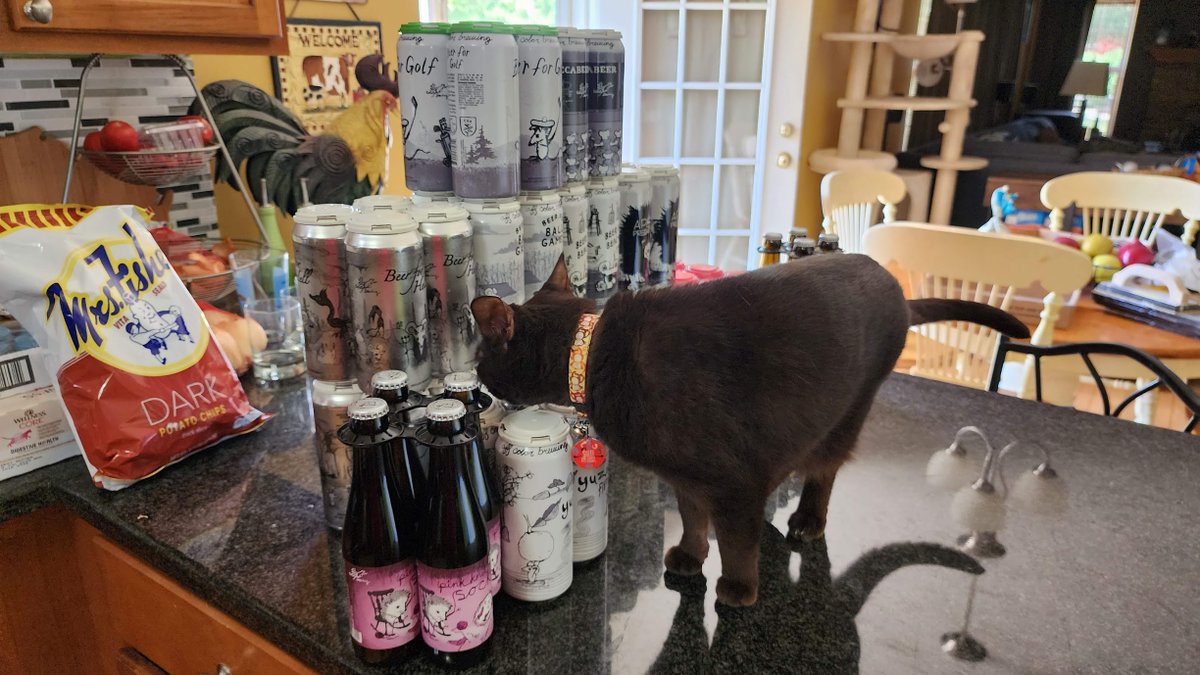 beckbjj's tweet photo. We traveled to the far off land of Illinois a couple days ago, to hit up Binny's for some @OffcolorBrewing. Here's my OCB haul, with and without #BeerCats. @CatsOnTap #BeerCat #Caturday #CatsOfTwitter https://t.co/ro2Yg6zb8K