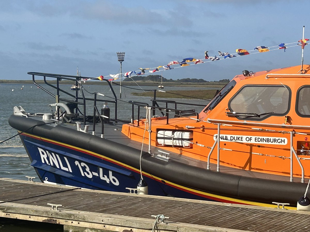 FundLifeboat's tweet photo. We've had an amazing day at Wells-next-the-Sea. So proud to see Civil Service 53 in the water. thank you to everyone who supported us along the way. https://t.co/bLMpAcW1Xl