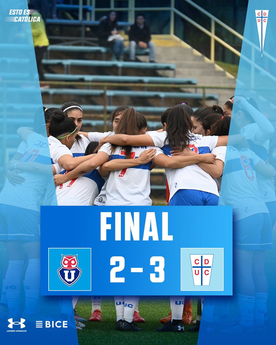 CruzadasOficial's tweet photo. 🔥 ¡𝗘𝗟 𝗖𝗟𝗔́𝗦𝗜𝗖𝗢 𝗨𝗡𝗜𝗩𝗘𝗥𝗦𝗜𝗧𝗔𝗥𝗜𝗢 𝗘𝗦 𝗗𝗘 𝗟𝗔𝗦 𝗖𝗥𝗨𝗭𝗔𝗗𝗔𝗦! 🔥

Dimos vuelta un 2-0 en contra para ganar 3-2, ¡en el último minuto! ✊

⚽✖2⃣ de Agus Heyermann y golazo de Millaray Cortés de tiro libre, ¡impecable! 👏

¡VAMOS UC! 🔵⚪

#LaGranCruzada https://t.co/H9BZf62fTo