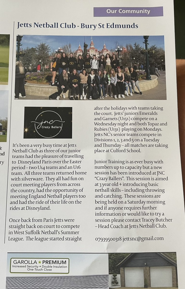 Plenty going on and off the court 💛🖤🏐🤭 thanks to <a href="/BuryFlyer/">Bury Flyer</a> for giving us the space this month 😁🗞️#jetts #disney #crazyballers @SportNextGen