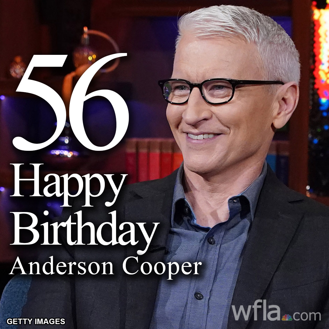 HAPPY BIRTHDAY, ANDERSON COOPER! The CNN host is turning 56 today.  