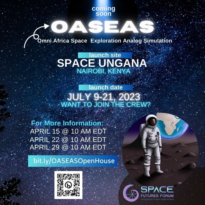 OASEASworld's tweet photo. Are you interested in #Space related research and establishing partnerships in #Africa? Do you have a research idea or project to present?
See you at the #SpaceUngana2023 in Nairobi, Kenya 
Date : 10-12 July 2023
Register here: https://t.co/K0WXNO68m1
@habitatmarte @nsbe_space https://t.co/yEAGA0LcUR