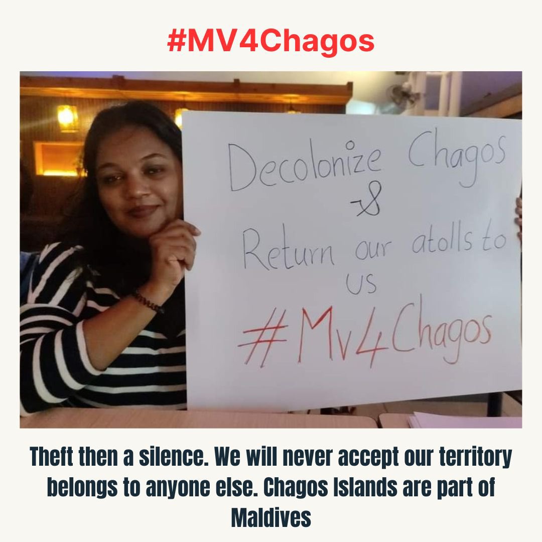 Decolonize Chagos 
&amp; 
Return our atolls to us

<a href="/MV4Chagos/">Maldivians For Chagos (Foalhavahi)</a> 
<a href="/AnushaLatheef/">Anusha Abdul Latheef 🇲🇻🇵🇸</a>