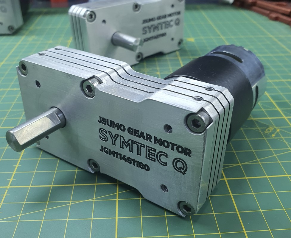 FiratDede's tweet image. Our geared motors that we manufacture are Symtec Series with 100 watts, 40kg cm stall torque. jsumo.com/symtec-q-gear-… #jsumo #agv #battlerobots #combatrobots