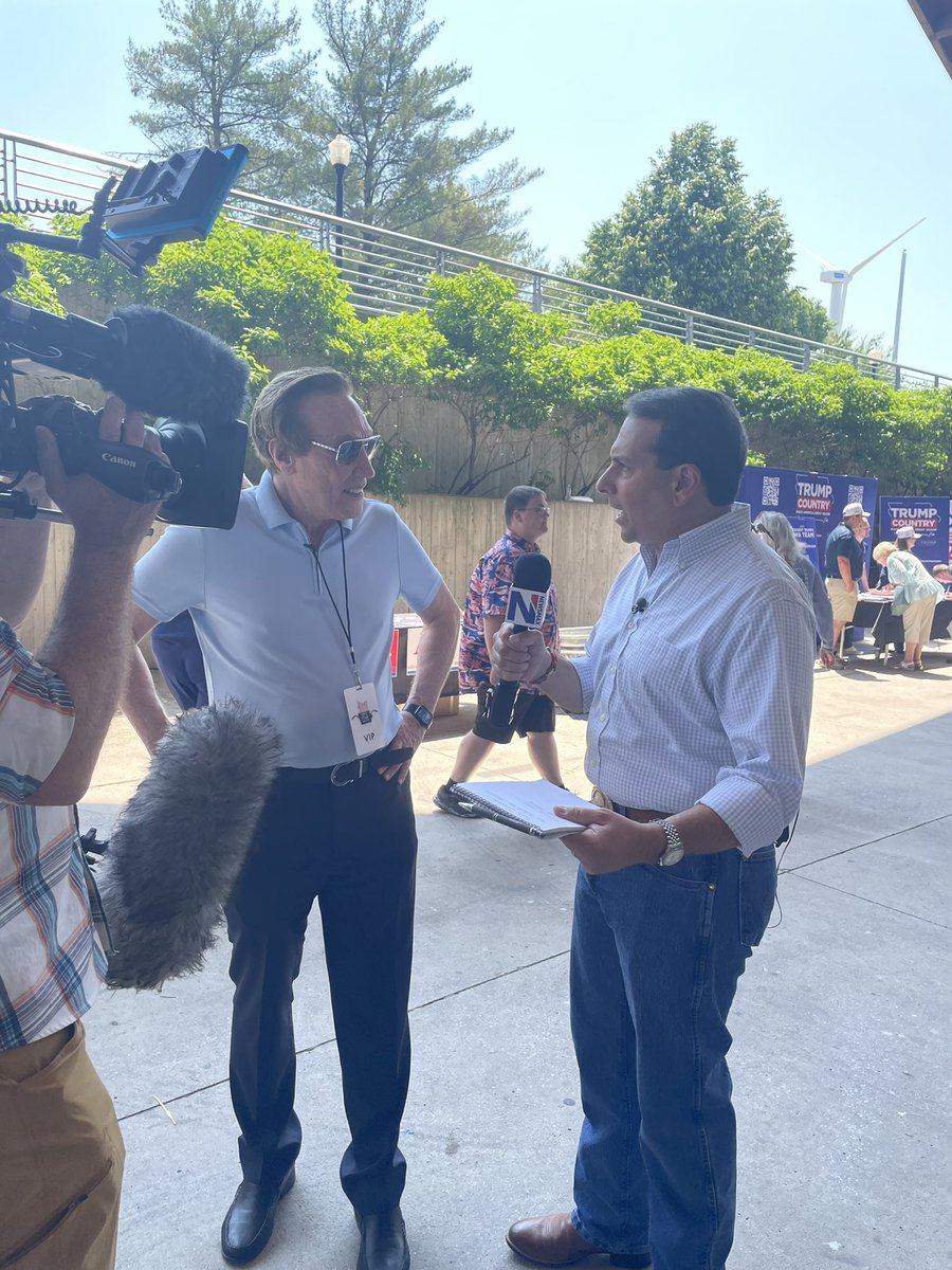 I’m here at @joniernst’s 2023 #RoastandRide talking with @Tom_Basile on @NEWSMAX. It’s a beautiful day in Des Moines, chatting with Iowans about my #TwoCents Plan to Save America! I’ll be speaking on stage later this afternoon, too - stay tuned!