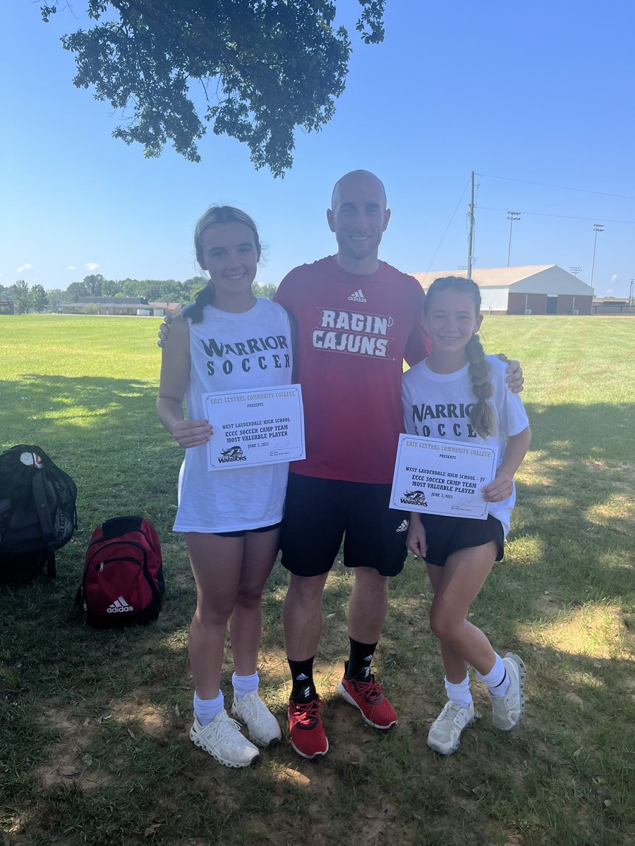Last day of camp! Thank you Coach Chris for training the Lady Knights! Congratulations to our MVPs Lily and Morgan!