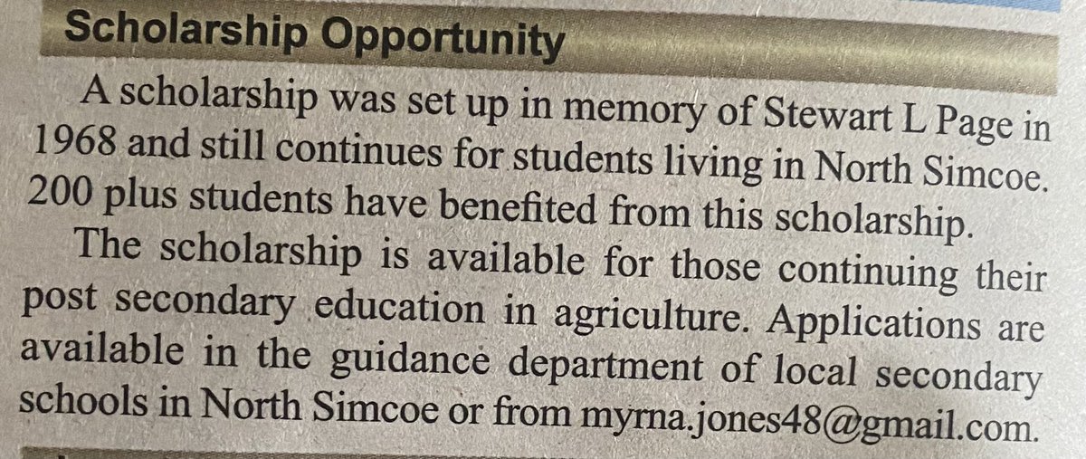 Mrs. Bumstead (@gbdss_bumstead) on Twitter photo Hey graduating <a href="/GBDBears/">Georgian Bay District Secondary School</a> - check out this great scholarship opportunity!! #agriculture Hey graduating <a href="/GBDBears/">Georgian Bay District Secondary School</a> - check out this great scholarship opportunity!! #agriculture